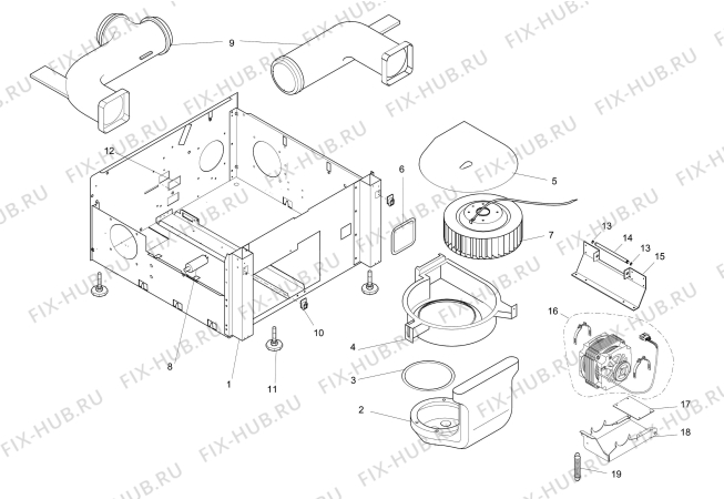 Взрыв-схема стиральной машины Electrolux TASL5M100RE - Схема узла Floor/power unit